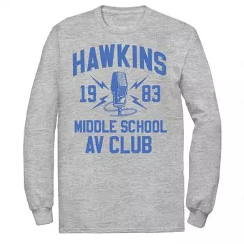 Мужская футболка «Очень странные дела» Hawkins Middle School AV Club 1983 Licensed Character