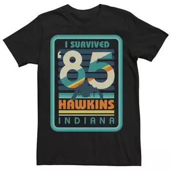 Мужская футболка «Очень странные дела, я выжил '85» Hawkins Indiana Licensed Character