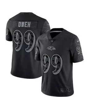 Мужская футболка odafe oweh black baltimore ravens rflctv limited jersey Nike, черный