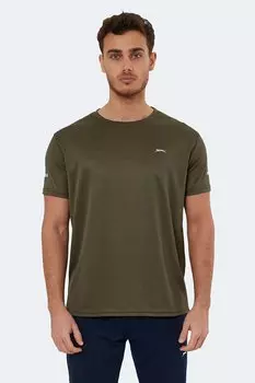 Мужская футболка ODETTE I цвета хаки SLAZENGER