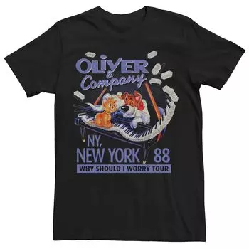 Мужская футболка Oliver And Company New York Piano Tour Licensed Character