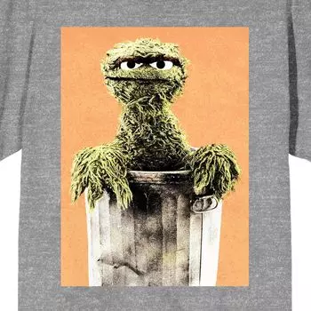 Мужская футболка Oscar the Grouch Trash Can Licensed Character
