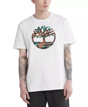 Мужская футболка outdoor heritage seasonal camo tree logo с короткими рукавами Timberland, белый
