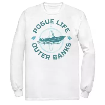 Мужская футболка Outer Banks Pogue Life синего оттенка с портретом Licensed Character