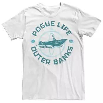 Мужская футболка Outer Banks Rogue Life синего оттенка с портретом Licensed Character