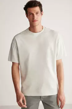 Мужская футболка оверсайз Harvey из специальной плотной ткани с принтом GRIMELANGE, зеленый