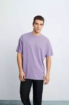 Мужская футболка оверсайз Jett из 100% хлопка с плотной текстурой GRIMELANGE, фиолетовый