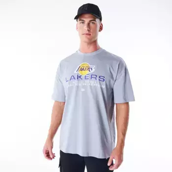 Мужская футболка оверсайз NBA Tech La Lakers New Era, серый