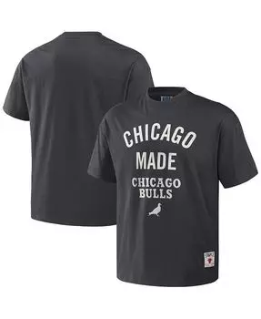Мужская футболка оверсайз NBA x Anthracite Chicago Bulls Heavyweight Staple, серебро
