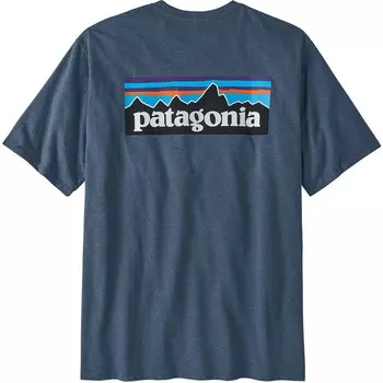 Мужская футболка P-6 с логотипом Responsibili Patagonia, синий