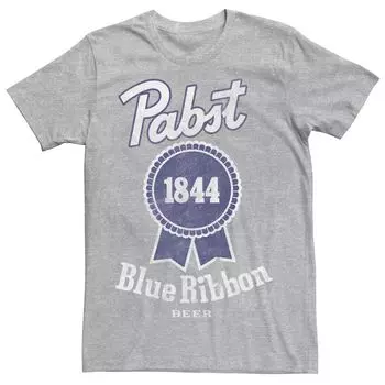 Мужская футболка Pabst Blue Ribbon Beer 1844 Collegiate с логотипом Licensed Character
