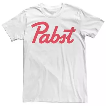 Мужская футболка Pabst Blue Ribbon Beer Pabst Script Licensed Character