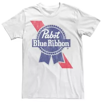 Мужская футболка Pabst Blue Ribbon Beer с логотипом в красную полоску Licensed Character