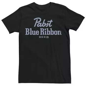 Мужская футболка Pabst Blue Ribbon Beer с текстовым логотипом Licensed Character