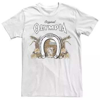 Мужская футболка Pabst Olympia Horseshoe с графическим рисунком осенней сцены Licensed Character