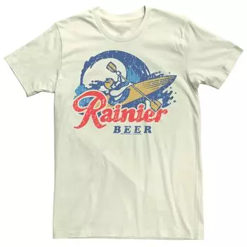 Мужская футболка Pabst Rainier Beer для каякинга в море с рисунком Licensed Character