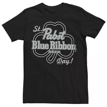 Мужская футболка Pabst с синей лентой и логотипом ко Дню Святого Патрика Licensed Character