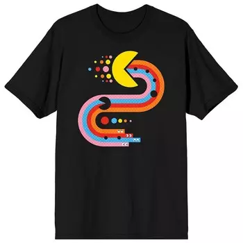 Мужская футболка Pac-Man Ghost Chase Licensed Character, черный