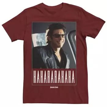 Мужская футболка «Парк Юрского периода» Ian Malcolm Hahararahaha Licensed Character