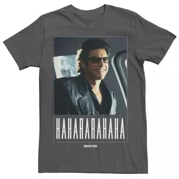 Мужская футболка «Парк Юрского периода» Ian Malcolm Hahararahaha Licensed Character