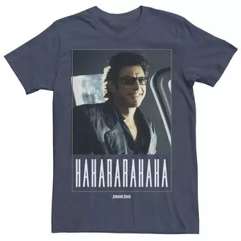 Мужская футболка «Парк Юрского периода» Ian Malcolm Hahararahaha Licensed Character