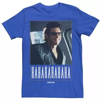 Мужская футболка «Парк Юрского периода» Ian Malcolm Hahararahaha Licensed Character