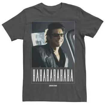 Мужская футболка «Парк Юрского периода» Ian Malcolm Hahararahaha Licensed Character