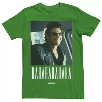 Мужская футболка «Парк Юрского периода» Ian Malcolm Hahararahaha Licensed Character