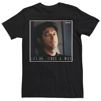 Мужская футболка «Парк Юрского периода» Ian Malcolm Life Finds A Way Licensed Character