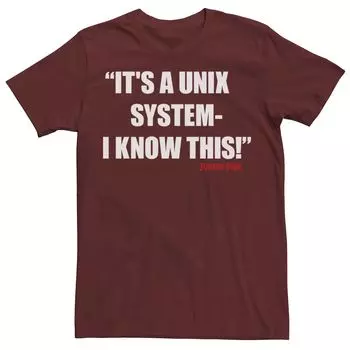Мужская футболка «Парк Юрского периода» с системой Unix Licensed Character
