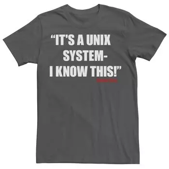 Мужская футболка «Парк Юрского периода» с системой Unix Licensed Character