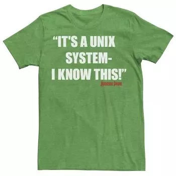 Мужская футболка «Парк Юрского периода» с системой Unix Licensed Character