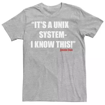 Мужская футболка «Парк Юрского периода» с системой Unix Licensed Character