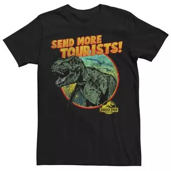 Мужская футболка Парк Юрского Периода T-Rex Отправить Больше Туристов Licensed Character, черный