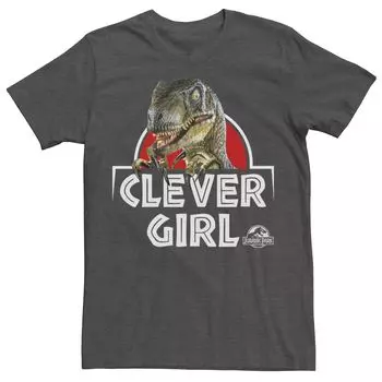 Мужская футболка «Парк Юрского периода Velociraptor Real Clever» Licensed Character