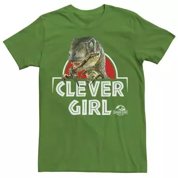Мужская футболка «Парк Юрского периода Velociraptor Real Clever» Licensed Character