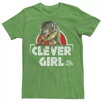Мужская футболка «Парк Юрского периода Velociraptor Real Clever» Licensed Character