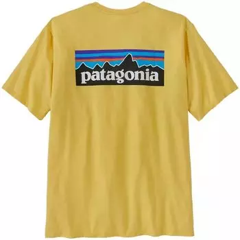 Мужская футболка Patagonia P-6 с логотипом Responsibili и короткими рукавами