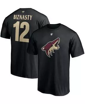Мужская футболка paul bissonnette black arizona coyotes authentic stack с именем и номером игрока на пенсии Fanatics, черный