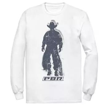 Мужская футболка PBR ковбойского силуэта с длинными рукавами и рисунком Licensed Character