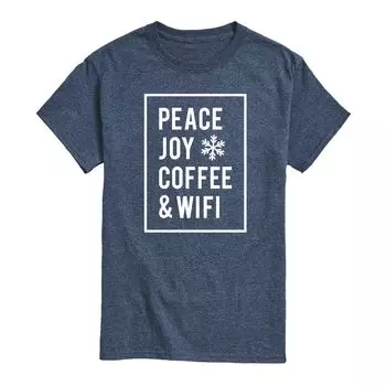 Мужская футболка Peace Joy Coffee Wi-Fi Licensed Character