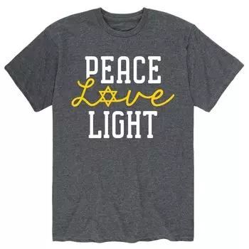 Мужская футболка "Peace Love Light" для Хануки Licensed Character