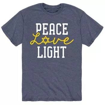 Мужская футболка "Peace Love Light" для Хануки Licensed Character