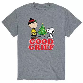 Мужская футболка Peanuts Charlie Brown Holiday Good Grief Licensed Character