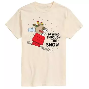 Мужская футболка Peanuts Dashing Through Snow Licensed Character