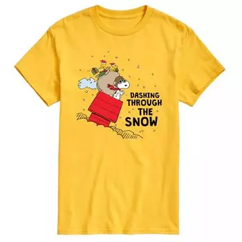 Мужская футболка Peanuts Dashing Through Snow Licensed Character