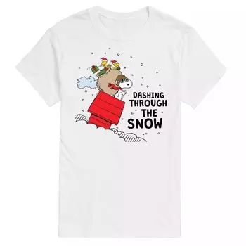 Мужская футболка Peanuts Dashing Through Snow Licensed Character