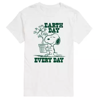 Мужская футболка Peanuts Earth Day на каждый день Licensed Character