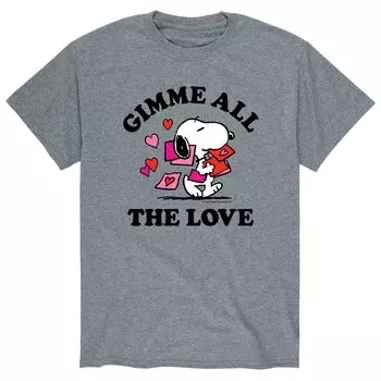 Мужская футболка Peanuts Gimme All The Love Licensed Character