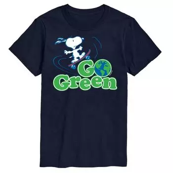 Мужская футболка Peanuts Go Green Licensed Character